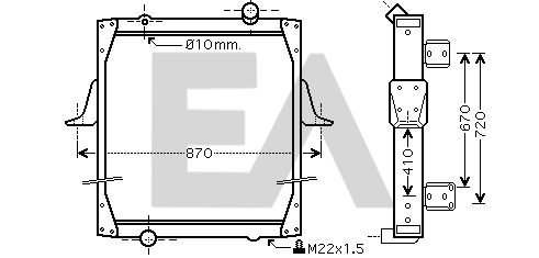 Radiator, racire motor 31R59040 EACLIMA