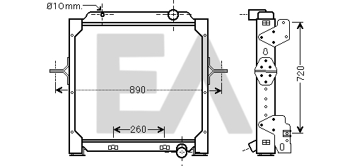Radiator, racire motor 31R59041 EACLIMA