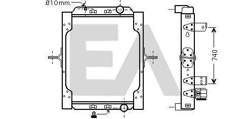 Radiator, racire motor 31R59043 EACLIMA