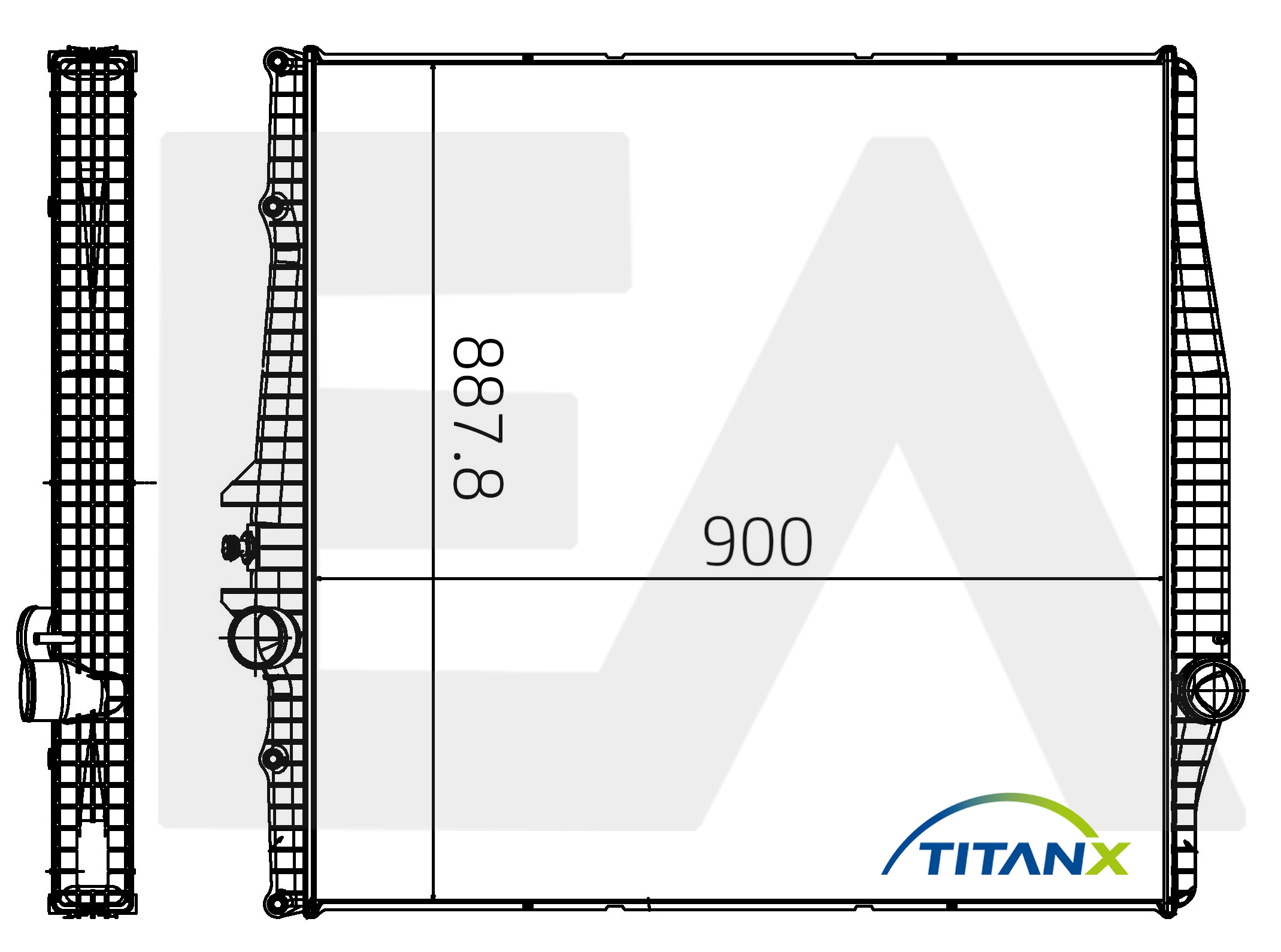Radiator, racire motor 31R76008T EACLIMA