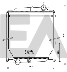 Radiator, racire motor 31R76016 EACLIMA