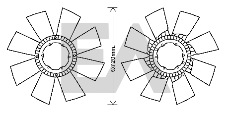Paleta ventilator, racire motor 35C16A01 EACLIMA