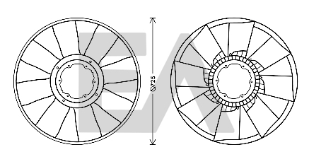 Paleta ventilator, racire motor 35C16A02 EACLIMA