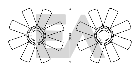 Paleta ventilator, racire motor 35C16A03 EACLIMA