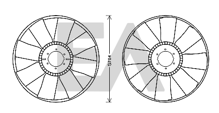 Paleta ventilator, racire motor 35C16A04 EACLIMA