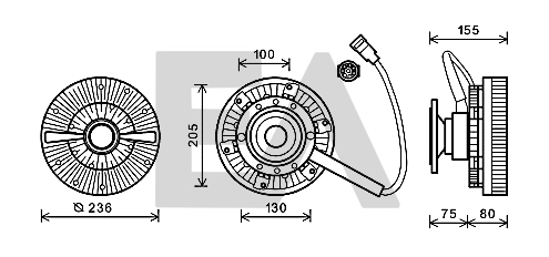 Paleta ventilator, racire motor 35C16D01 EACLIMA