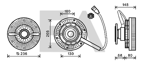 Paleta ventilator, racire motor 35C16D02 EACLIMA