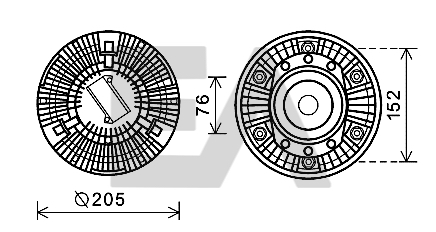 Paleta ventilator, racire motor 35C16D05 EACLIMA