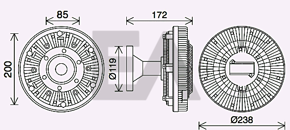 Paleta ventilator, racire motor 35C16D14 EACLIMA
