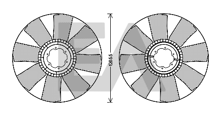 Paleta ventilator, racire motor 35C30A02 EACLIMA