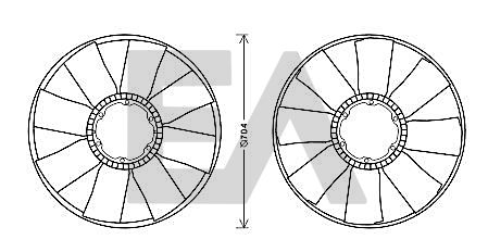 Paleta ventilator, racire motor 35C30A03 EACLIMA