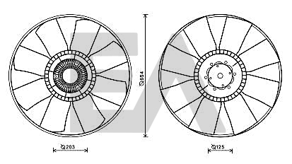 Paleta ventilator, racire motor 35C30C02 EACLIMA