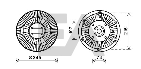 Paleta ventilator, racire motor 35C30D08 EACLIMA