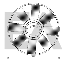 Paleta ventilator, racire motor 35C45A01 EACLIMA