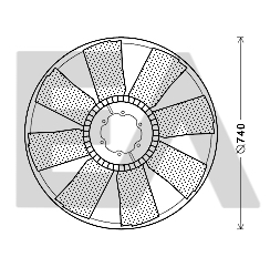 Paleta ventilator, racire motor 35C45A03 EACLIMA