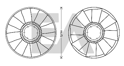 Paleta ventilator, racire motor 35C45A04 EACLIMA