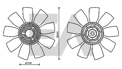 Paleta ventilator, racire motor 35C45C01 EACLIMA