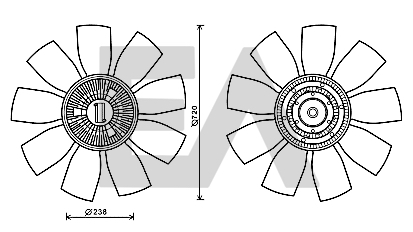 Paleta ventilator, racire motor 35C45C02 EACLIMA