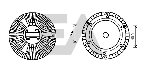 Paleta ventilator, racire motor 35C45D01 EACLIMA