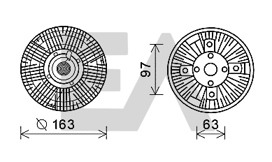 Paleta ventilator, racire motor 35C45D04 EACLIMA