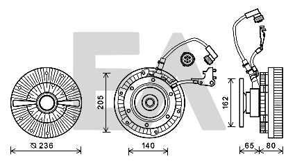 Paleta ventilator, racire motor 35C45D05 EACLIMA