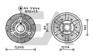 Paleta ventilator, racire motor 35C47D08 EACLIMA