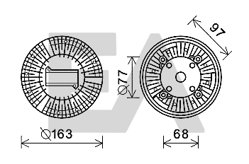 Paleta ventilator, racire motor 35C47D09 EACLIMA