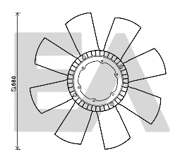 Paleta ventilator, racire motor 35C59A01 EACLIMA