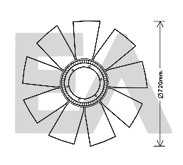 Paleta ventilator, racire motor 35C59A02 EACLIMA