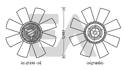 Paleta ventilator, racire motor 35C59C01 EACLIMA