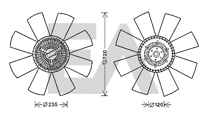 Paleta ventilator, racire motor 35C59C02 EACLIMA