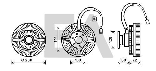 Paleta ventilator, racire motor 35C59D02 EACLIMA