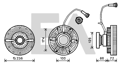 Paleta ventilator, racire motor 35C59D03 EACLIMA