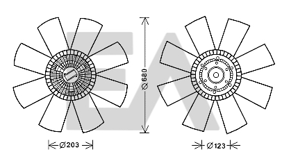 Paleta ventilator, racire motor 35C63C01 EACLIMA