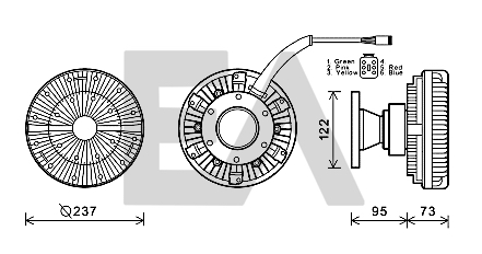 Paleta ventilator, racire motor 35C63D07 EACLIMA