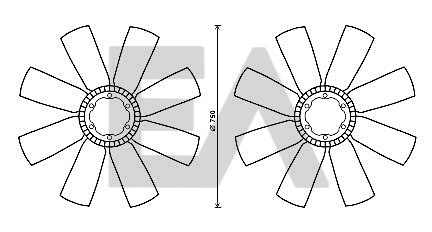 Paleta ventilator, racire motor 35C76A01 EACLIMA