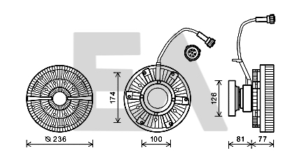 Paleta ventilator, racire motor 35C76D01 EACLIMA