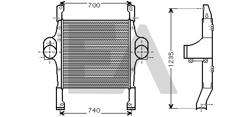 Intercooler, compresor 36A30006 EACLIMA