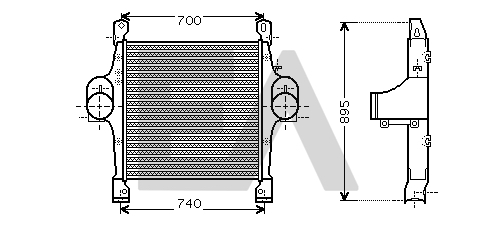 Intercooler, compresor 36A30007 EACLIMA