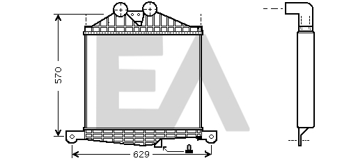Intercooler, compresor 36A45005 EACLIMA