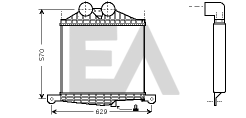 Intercooler, compresor 36A45009 EACLIMA