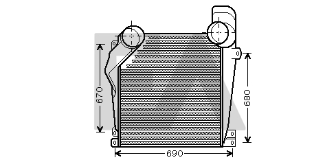 Intercooler, compresor 36A45021 EACLIMA