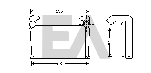Intercooler, compresor 36A47007 EACLIMA