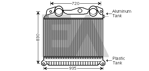 Intercooler, compresor 36A47013 EACLIMA