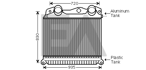 Intercooler, compresor 36A47014 EACLIMA