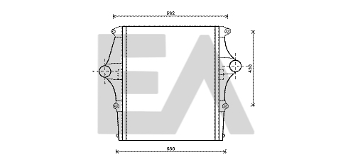 Intercooler, compresor 36A47018 EACLIMA