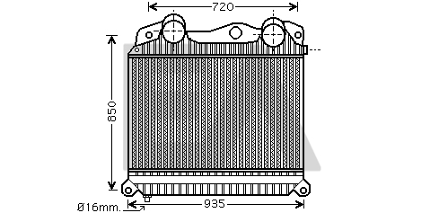 Intercooler, compresor 36A47021 EACLIMA