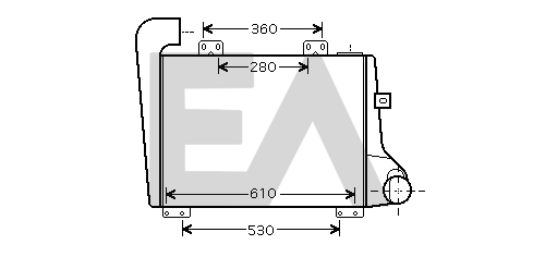 Intercooler, compresor 36A59010 EACLIMA