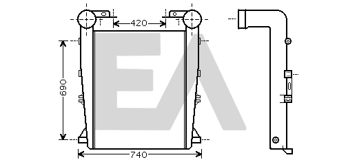 Intercooler, compresor 36A59014 EACLIMA