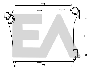 Intercooler, compresor 36A59015 EACLIMA